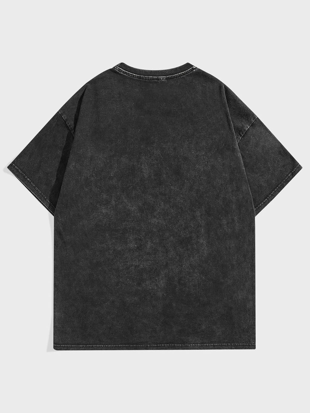 men letter graphic drop shoulder t shirts casual round neck tee top